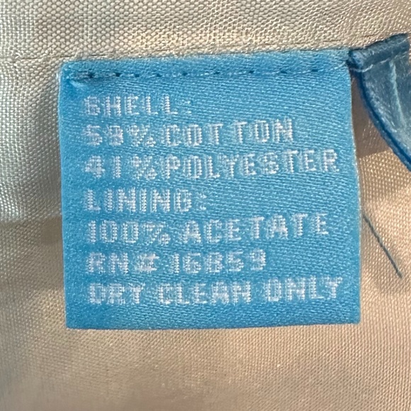 J. McLaughlin Navy Blue/Ivory Geometric Print Skirt Size 14 Office Collegiate - Picture 7 of 9